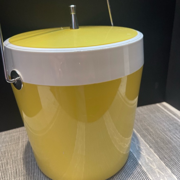 Mid Century Modern Other - Mid Century Vintage 70's Bright Yellow Lucite Ice Bucket Lid